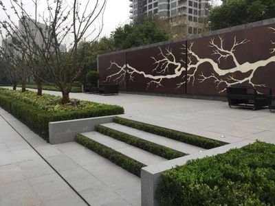 戶(hù)外耐候鋼裝飾景觀 廣告燈箱,耐候鋼景墻定制 銹蝕鋼板廣告牌